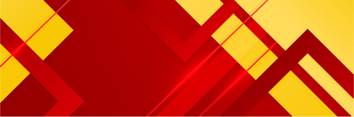 Fototapeta na wymiar Modern Red and yellow abstract geometric design banner