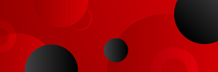 Modern Red and yellow abstract geometric design banner