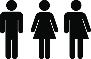 Gender Neutral Restroom Female Male Symbol Icon 