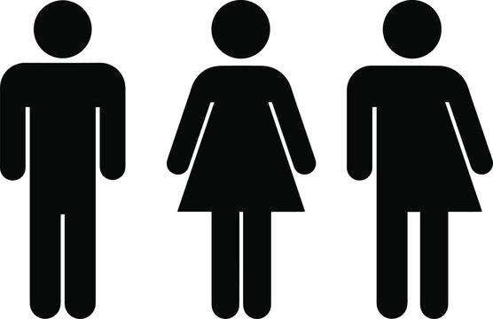 Gender Neutral Restroom Female Male Symbol Icon 