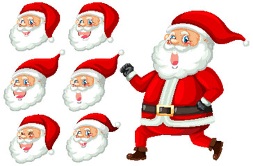 Santa Claus cartoon character set