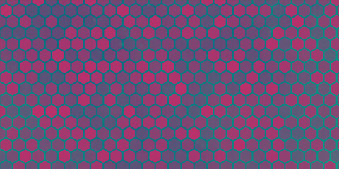 Colorful hexagon random seamless pattern