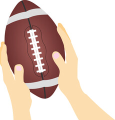 American football vector image or clip art.