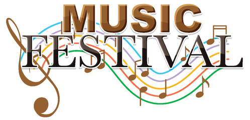 Music Festival text for banner or poster design