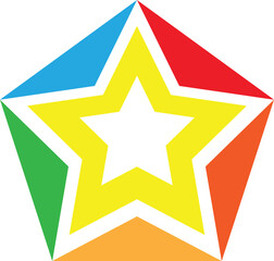 Star vector image or clip art.