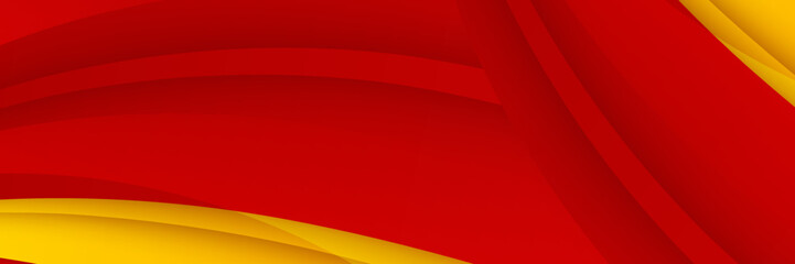 Elegant Red and Yellow Banner Background Design - Ideal for Presentations and Promotions