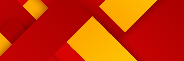 Minimalist Red and Yellow Banner Background Vector Design - Ideal for Brochures, Web, Social Media and Flyers