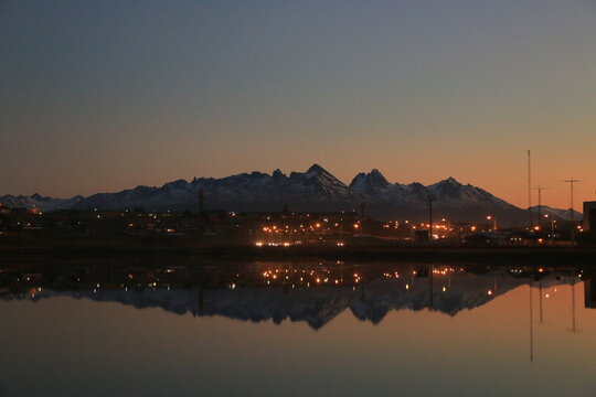 Sunset, Mountains, Landscapes, Clouds, sky, Reflection, sailboats, orange colors, nature, senderismo, hiking, trekking