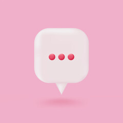 3d realistic dialog message icon