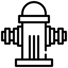 fire hydrant water rescue emergency pump icon simple line