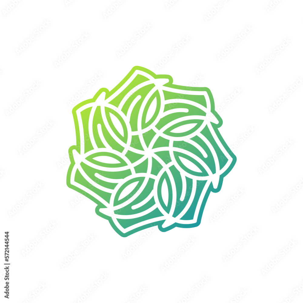 Poster Abstract Colorful Geometric Circular Symbol Design with Modern Shape Concept.