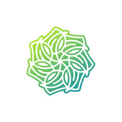 Abstract Colorful Geometric Circular Symbol Design with Modern Shape Concept.