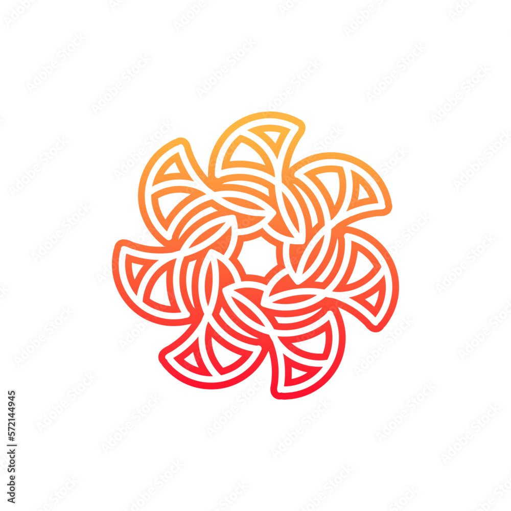 Poster abstract colorful geometric circular symbol design with modern shape concept.
