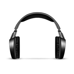 Wireless headphones isolated on white background. EPS10 vector