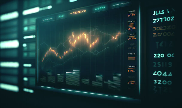 Dramatic stock market scene with descending graph on a dark background, symbolizing investment loss