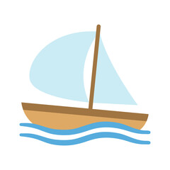 Sailboat vector icon symbol design