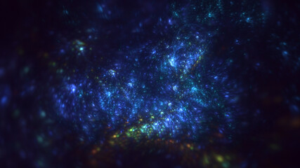 3D rendering abstract colorful fractal light background