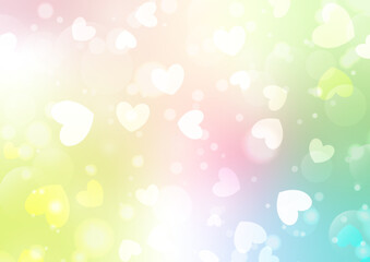 キラキラしたハートマークのデザイン背景