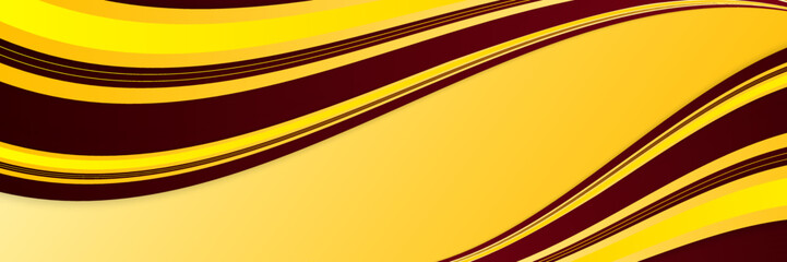 Vector Illustration of Bold Dark Red and Yellow Banner Background - Ideal for Promotions and Advertising