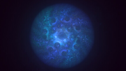 3D rendering abstract circle light background