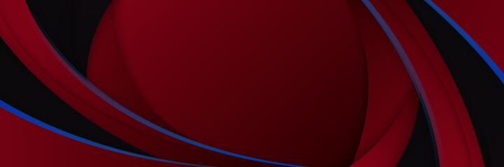 Vector Illustration of Dramatic Dark Red and Black Banner Background - Ideal for Promotions and Advertising