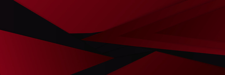 Vector Illustration of Dramatic Dark Red and Black Banner Background - Ideal for Promotions and Advertising