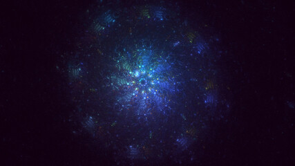 3D rendering abstract circle light background