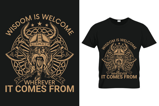 Viking T-Shirt Design | Customizable Print Ready Design File For Vikings Lover