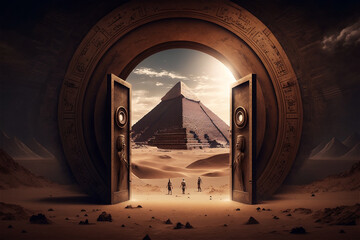 Portal to the land of the pyramids. Reptile people crossed over.