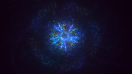 3D rendering abstract round light background