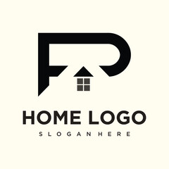 Real estate logo design with unique and new concept property and home