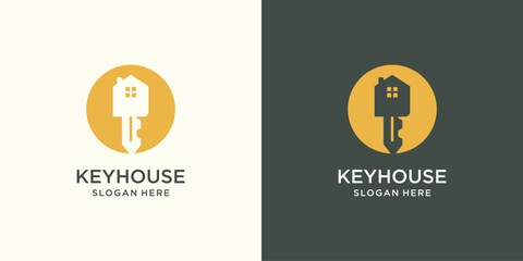Real estate logo design with unique and new concept property and home