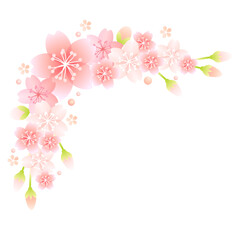 和風桜のコーナーフレーム