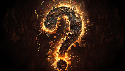 Big question mark, background texture of questioning, created with Generative AI Technology 