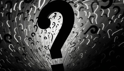 Big question mark, background texture of questioning, created with Generative AI Technology 