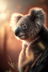 awesome koala in tree