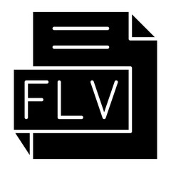 Vector Design FLV Icon Style