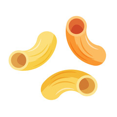 macaroni noodle isolated illustration