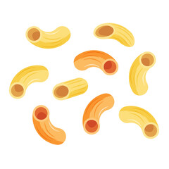 macaroni noodle isolated illustration