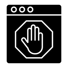 Obraz premium Vector Design AD Blocker Icon Style