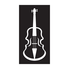 Naklejka premium Guitar logo images illustration