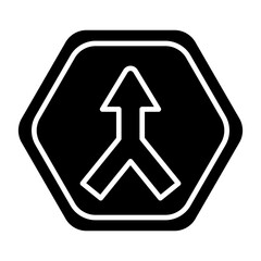 Vector Design Converging Road Icon Style