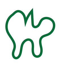 Green Abstract Shapes Lines