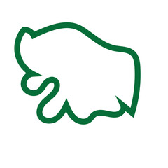 Green Abstract Shapes Lines