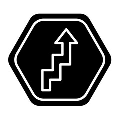 vector  zig zag road icon style