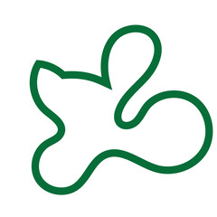 Green Abstract Shapes Lines