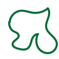 Green Abstract Shapes Lines