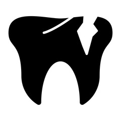 Vector Design Broken Tooth Icon Style