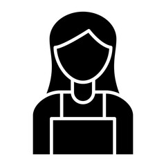 Vector Design Lady Seller Icon Style