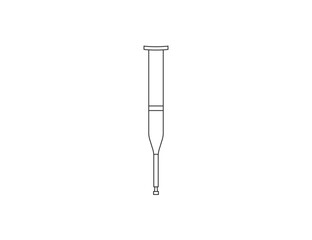 Health crutches icon. Vector illustration.